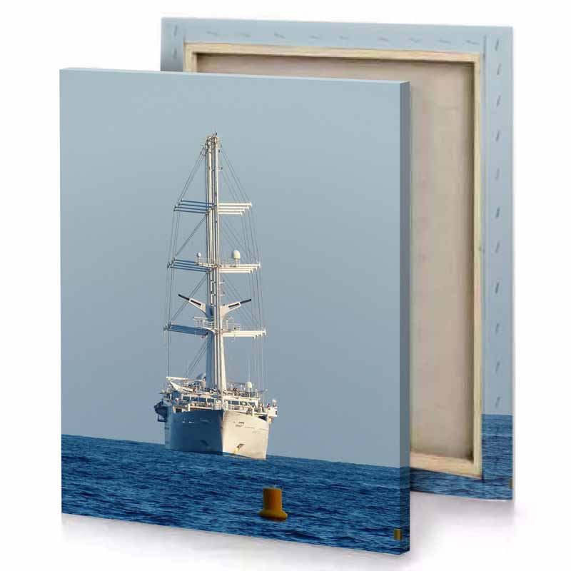 a sailer is out in the open ocean manatee canvas