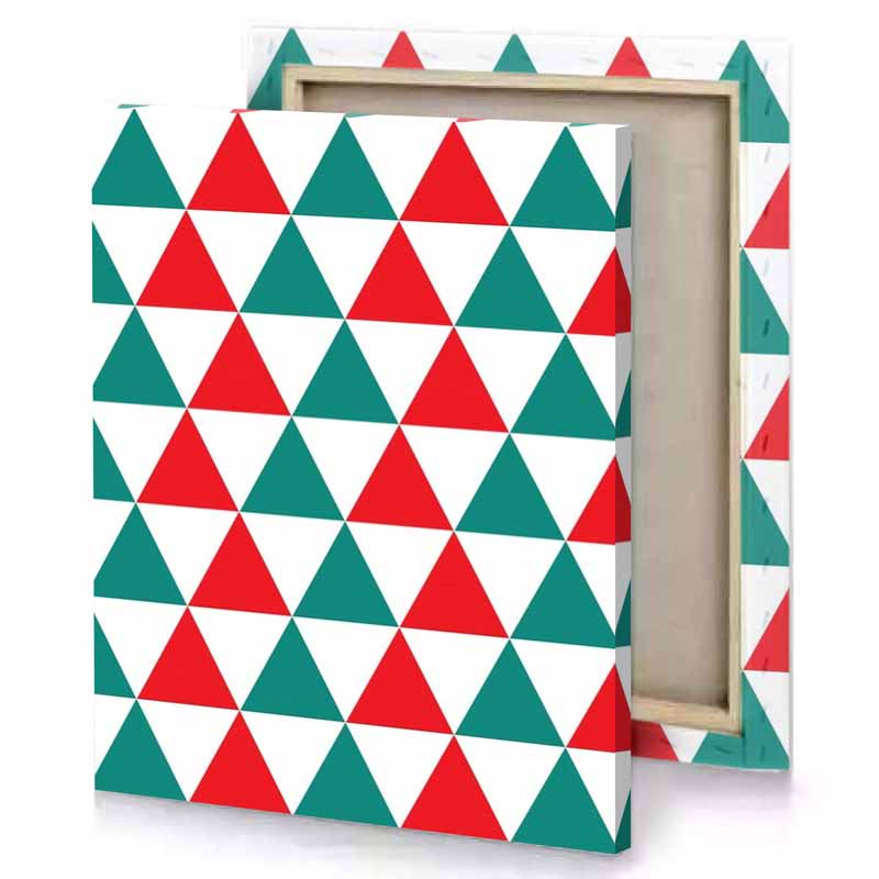 a seam pattern with triangles teal canvas