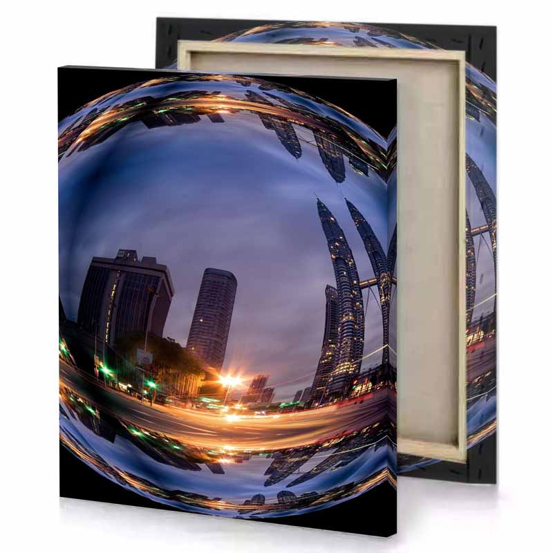 a shiny silver ball slate gray canvas