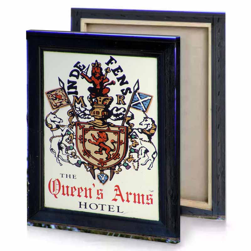 a sign for the queen ann hotel bistre canvas