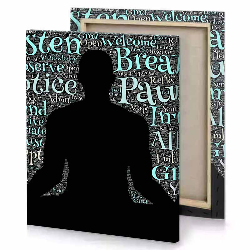 a silhouette of person with the words in shape their black canvas