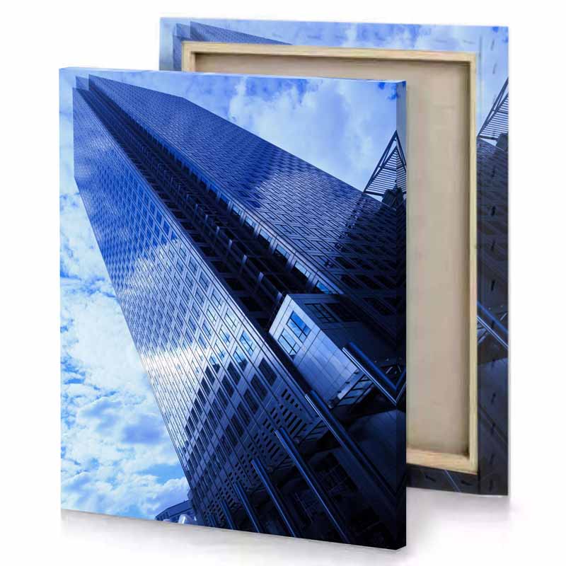 a tall building with sky background lapis lazuli canvas