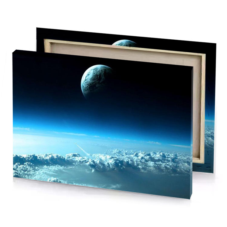 a view of the earth from space shuttle blue jeans canvas