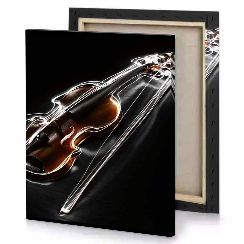 a violin with long tail zinnwaldite brown canvas