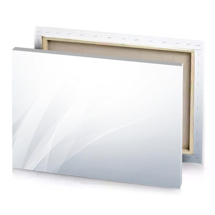 a white background with gray and design silver canvas