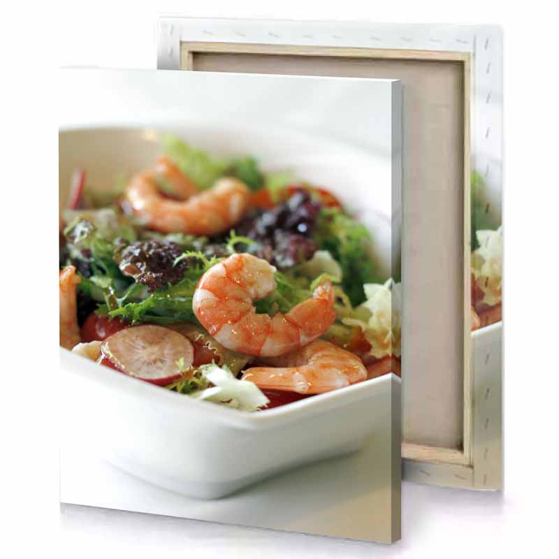 a white bowl filled with shrimp let peru canvas