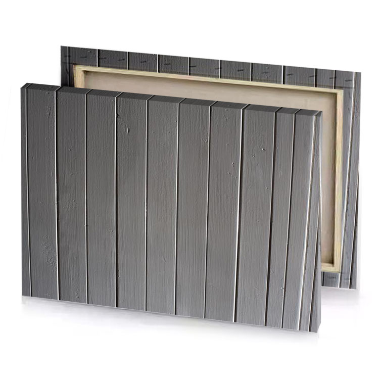 a white door with black handle gray canvas