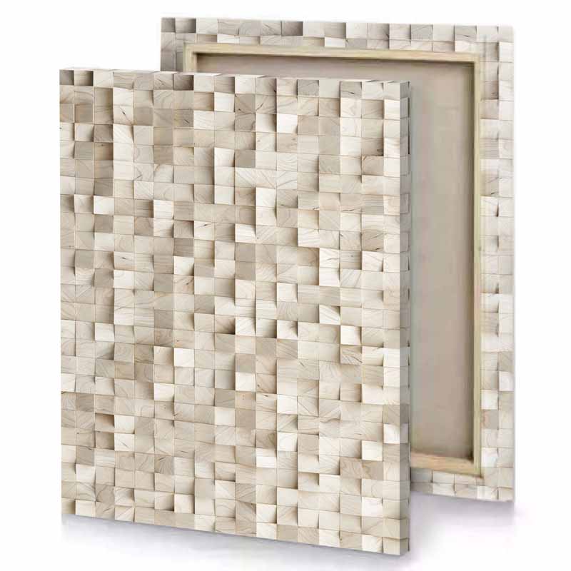 a white wall with pattern of squares canvas