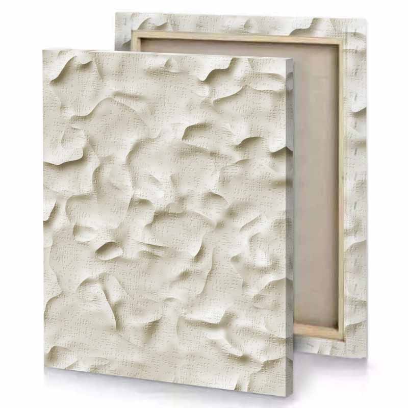 a white wallpaper with lot of paper canvas