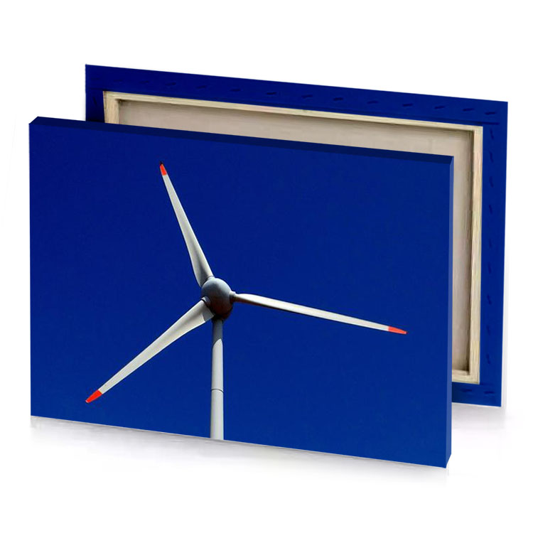 a wind turbine on clear blue sky midnight canvas
