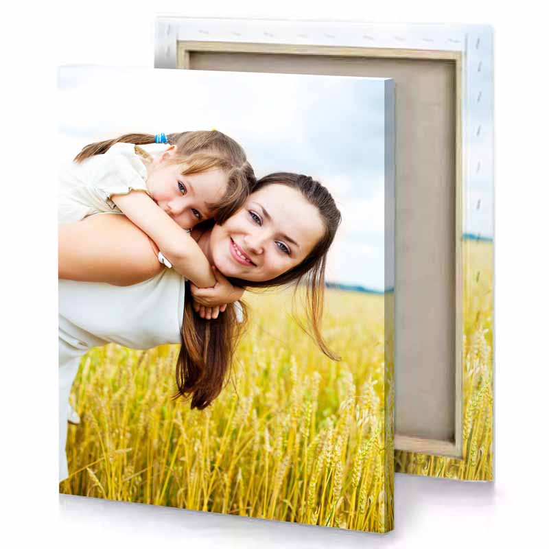 a woman and her daughter in field golden rod canvas