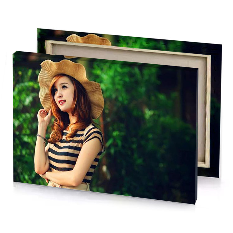 a woman in hat and dress posing for the camera bistre canvas