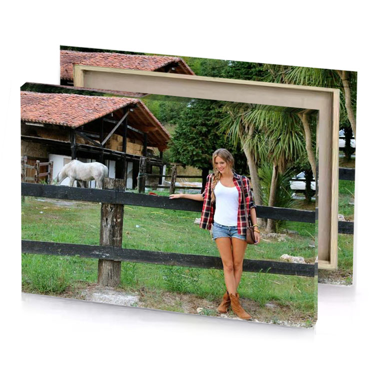 a woman standing in front of fence camouflage green canvas