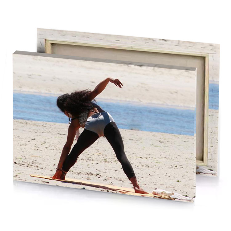 a woman standing on beach with surfboard smoky black canvas