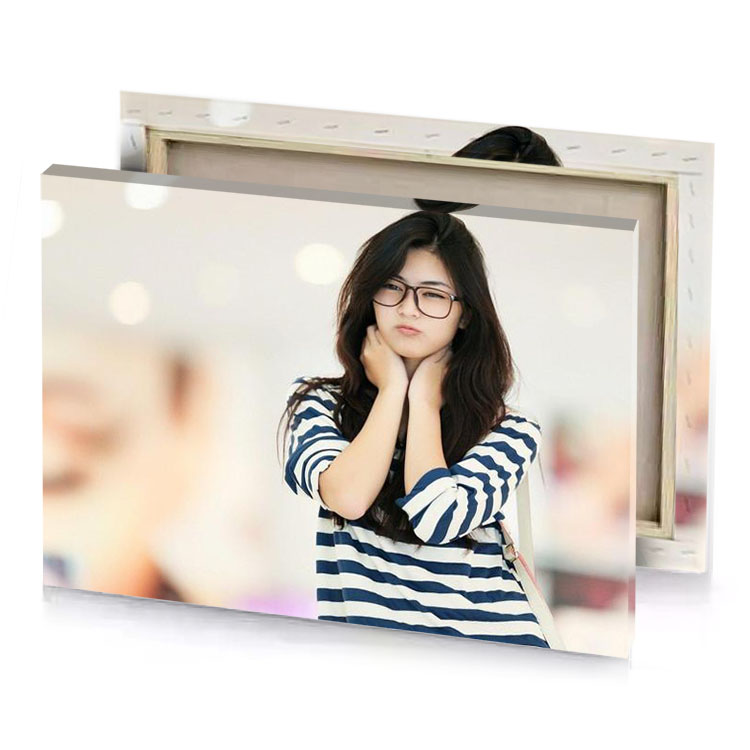 a woman wearing glasses and striped dress platinum canvas