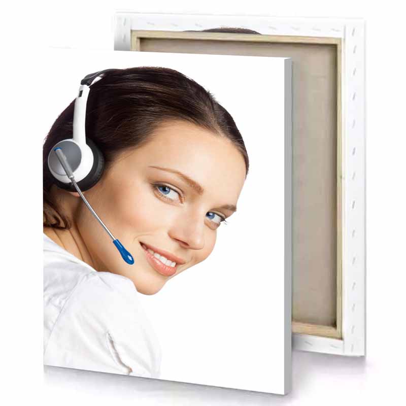 a woman wearing headset snow canvas