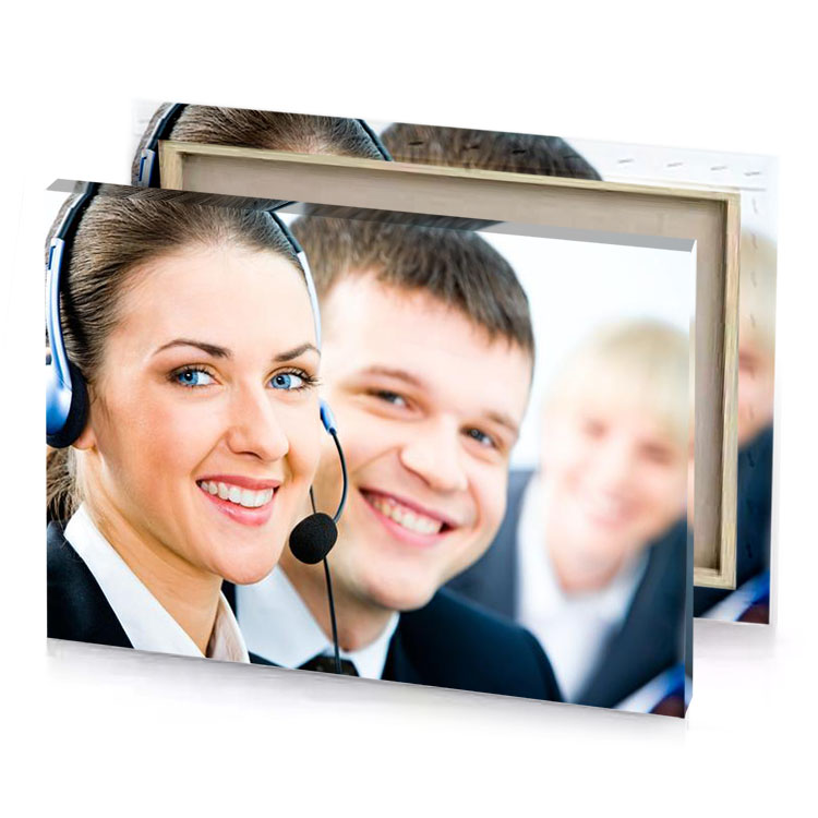 a woman wearing headset white smoke canvas
