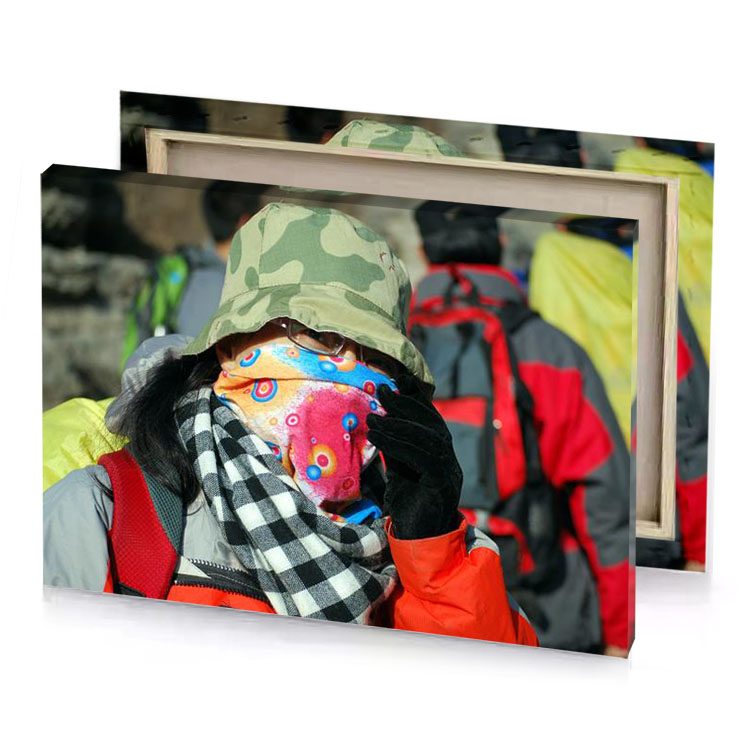 a woman wearing mask and scarf razzmatazz canvas