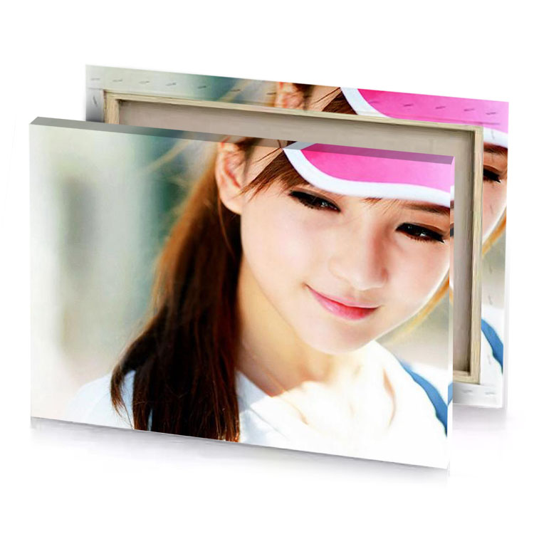 a woman wearing pink hat and white shirt smoke canvas