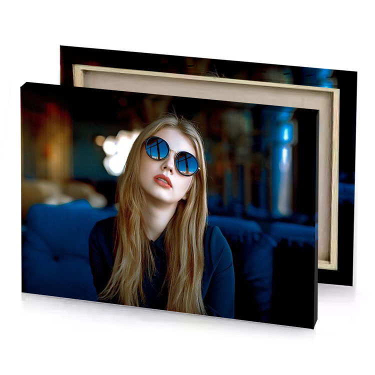 a woman wearing sunglasses smoky black canvas