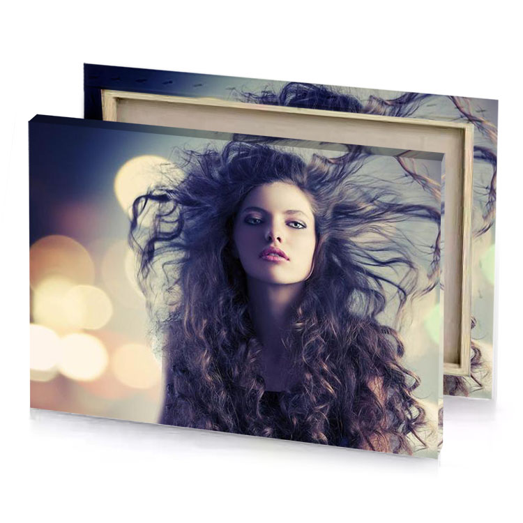 a woman with long hair and bright background charcoal canvas