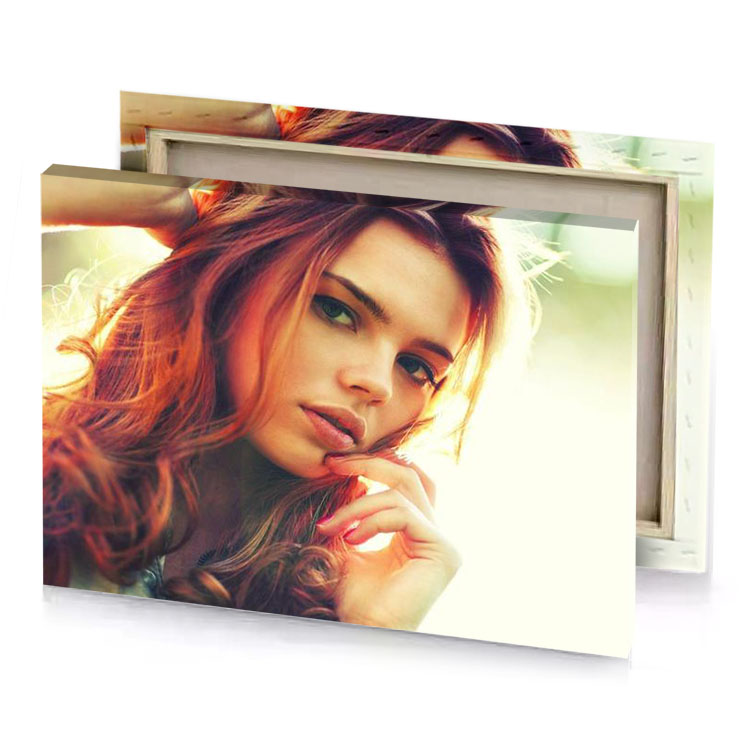 a woman with long hair and green eyes ivory canvas