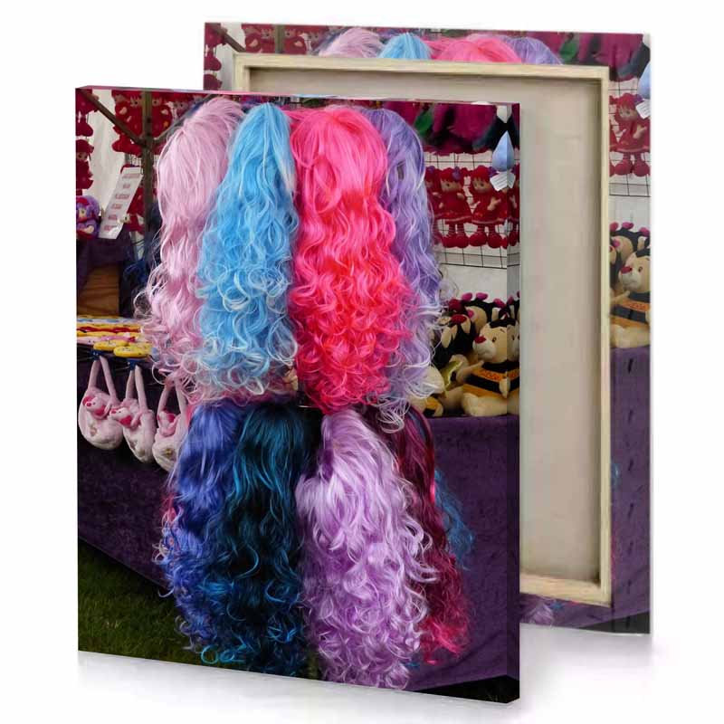 a woman with long hair razzmatazz canvas
