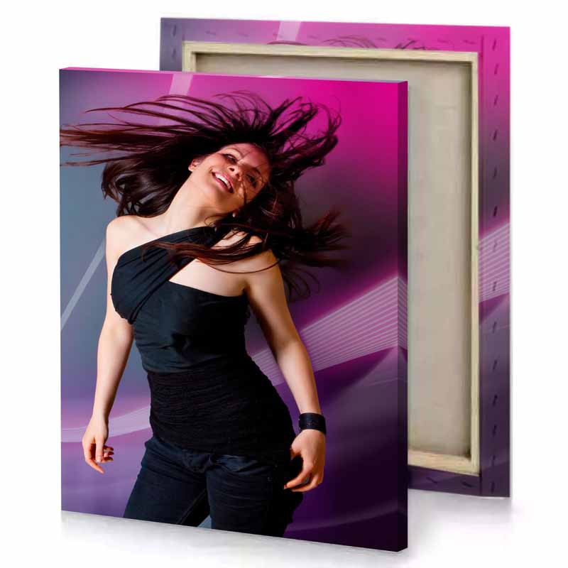 a woman with long hair smoky black canvas