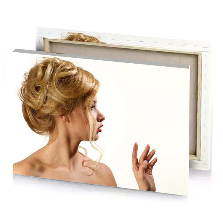 a woman with messy updo snow canvas