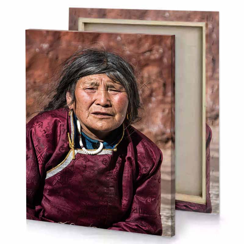 a woman with necklace on her neck zinnwaldite brown canvas