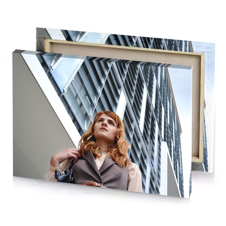 a woman with red hair manatee canvas