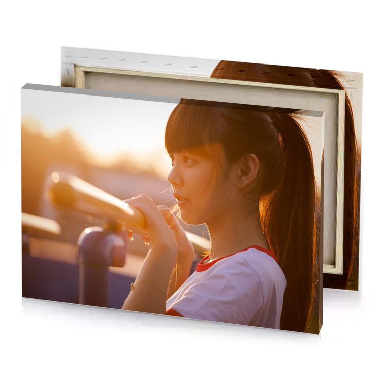 a woman with white shirt bistre canvas