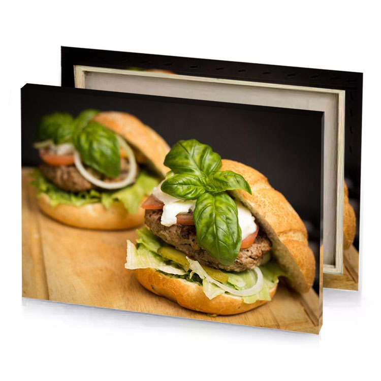 a wooden cutting board olive drab canvas