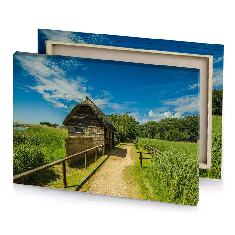 a wooden fence burlywood canvas