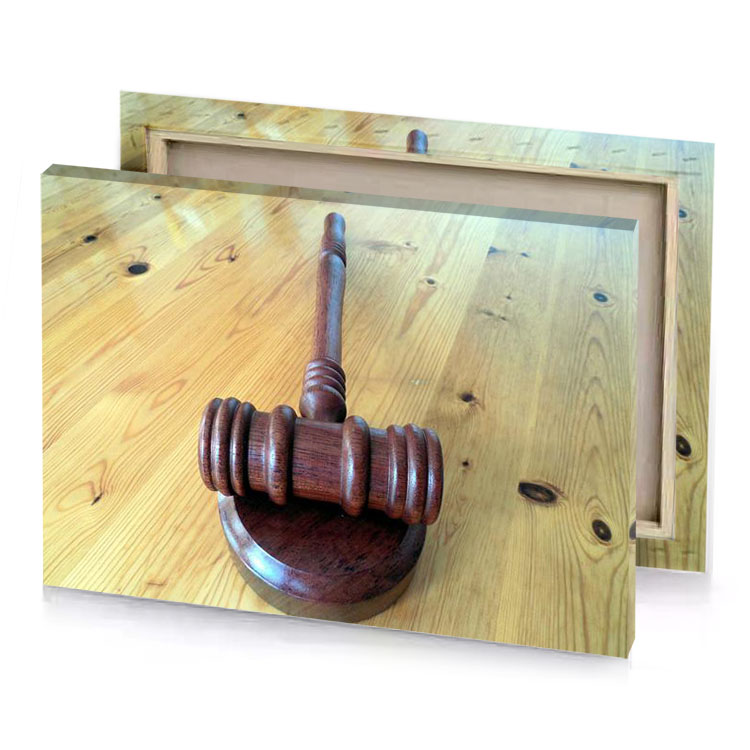 a wooden gave on table burlywood canvas