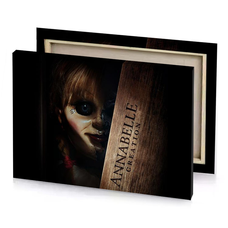 a wooden sign with girl s face rosy brown canvas