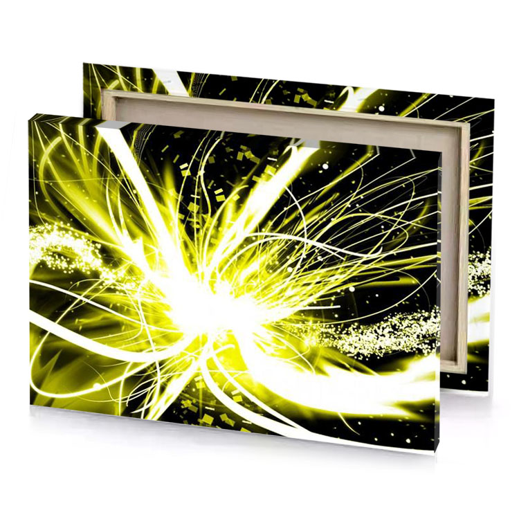a yellow and black abstract background with swirl lemon canvas