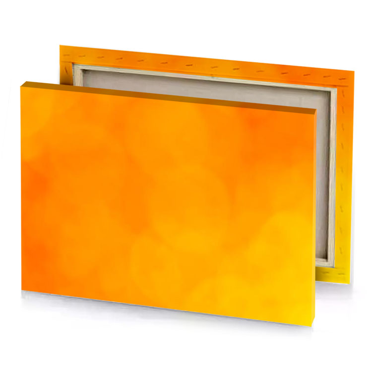 a yellow background with blur effect dark orange canvas