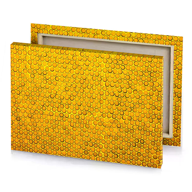 a yellow background with circles canvas