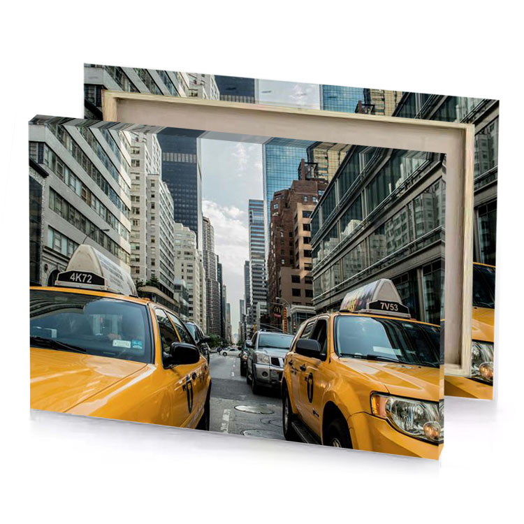 a yellow taxi cab manatee canvas