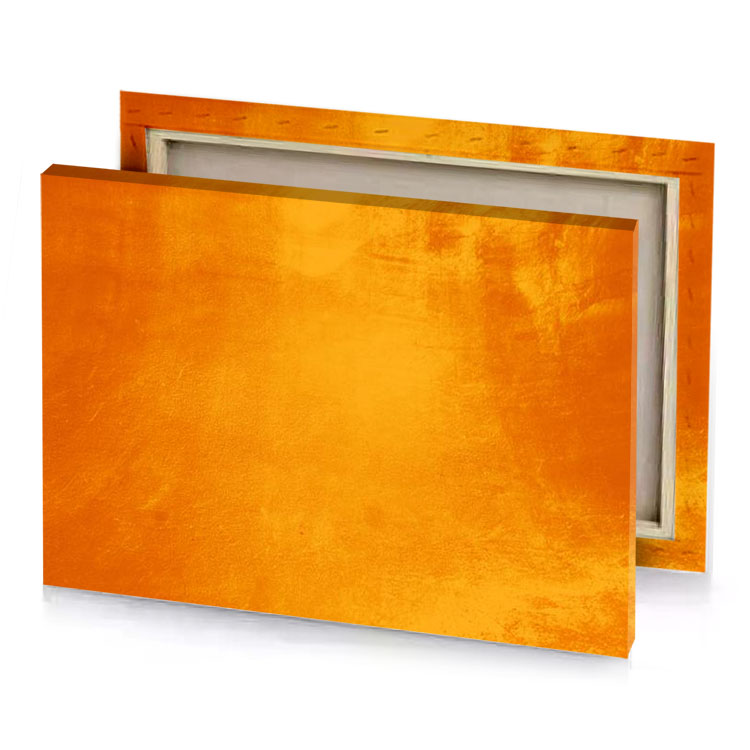 a yellow wall with black cat on it dark orange canvas