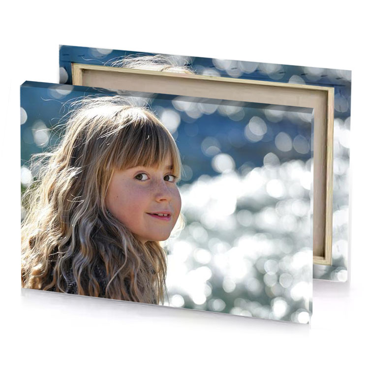 a young girl with long hair and frothy look white smoke canvas