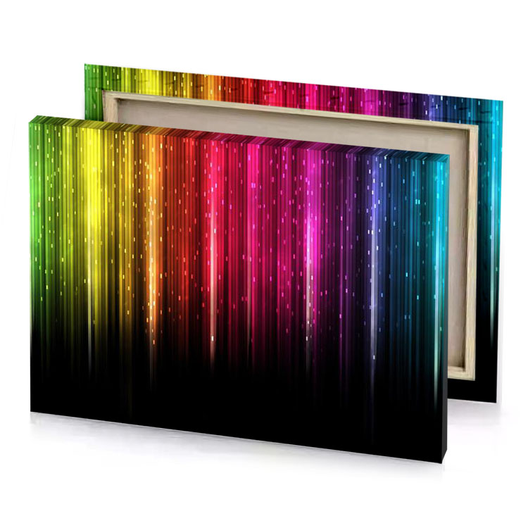 abstract background with colorful lights brown canvas
