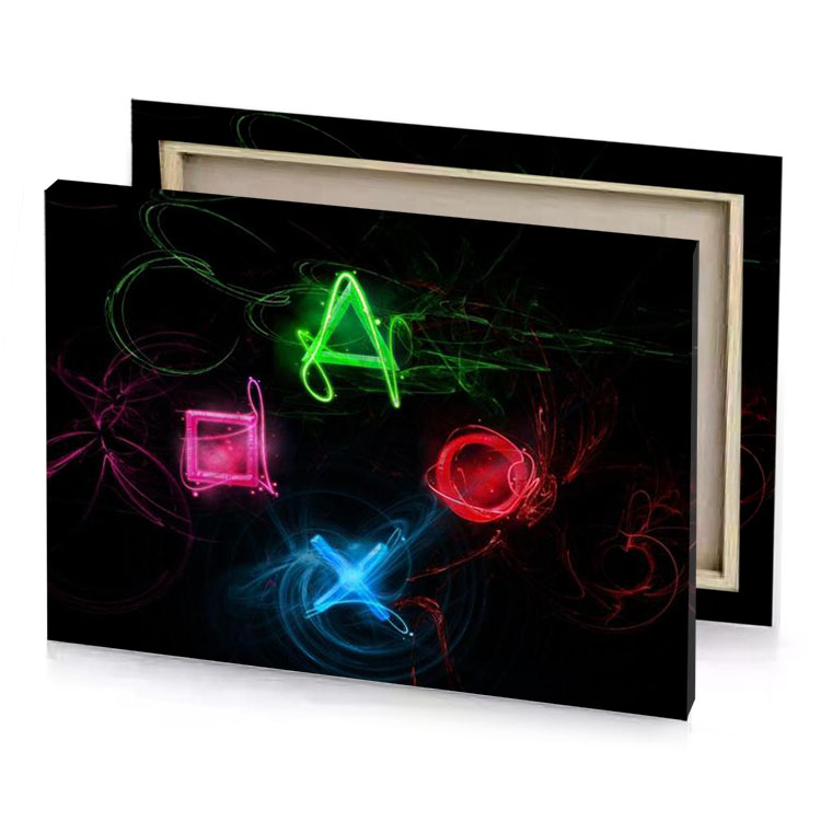 abstract background with colorful lights photo firebrick canvas