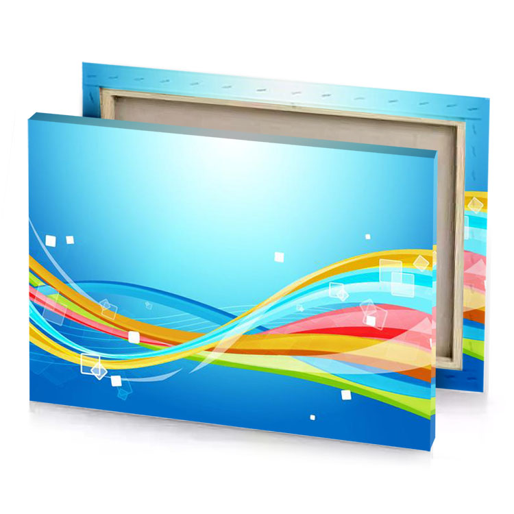 abstract background with colorful lines and squares light sky blue canvas