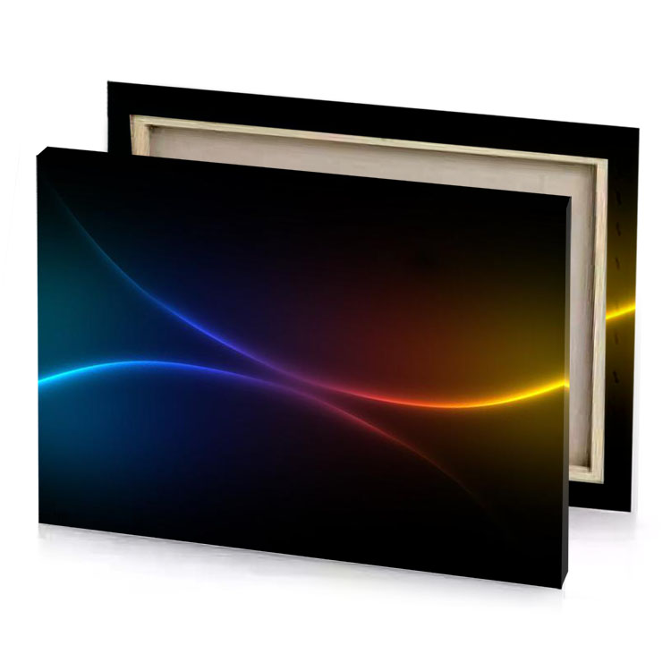abstract background with colorful lines prussian blue canvas