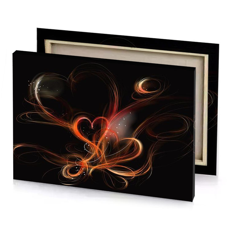 abstract background with orange and red swirls saddle brown canvas