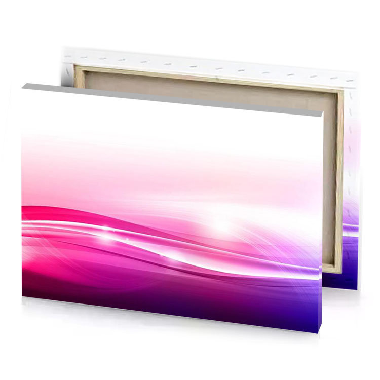 abstract background with pink and blue waves hot canvas