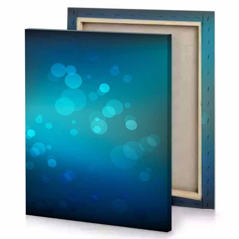 abstract blue background with circles light sea green canvas