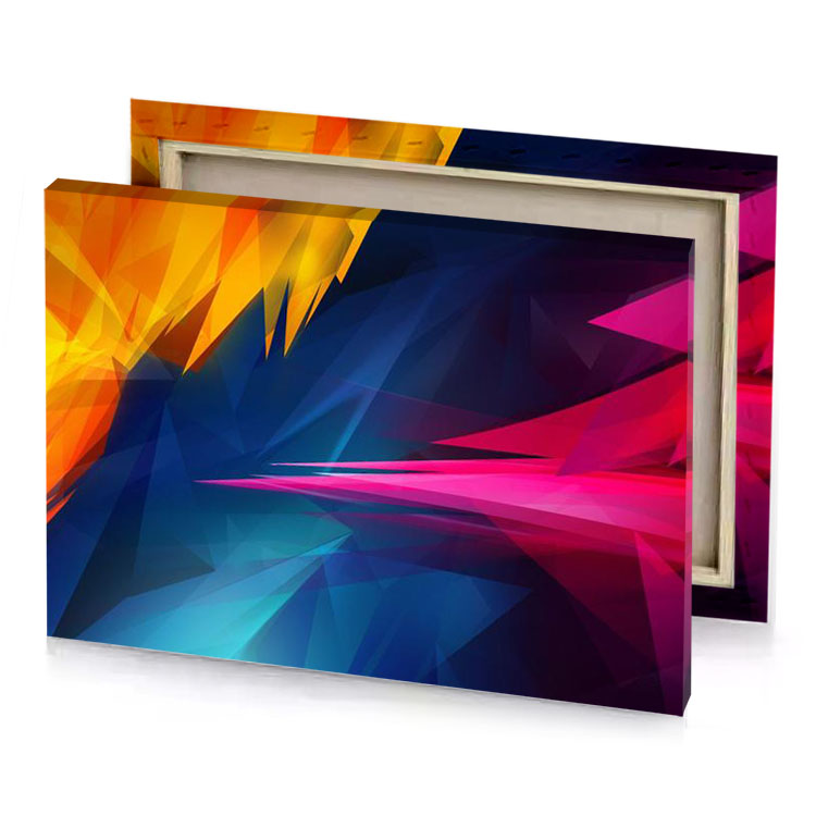 abstract colorful background with triangles sapphire canvas